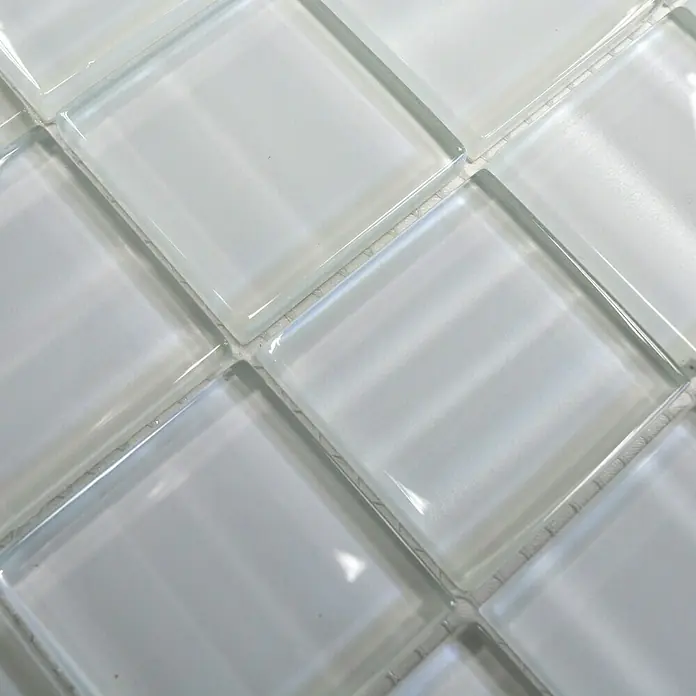 Mosaikfliese Crystal Hologramm XCM BC 884 - 29,8 x 29,8 cm, Weiß, Glänzend