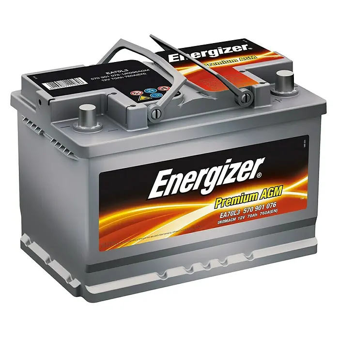 Energizer Autobatterie Premium AGM - Kapazität: 70 Ah, 12 V