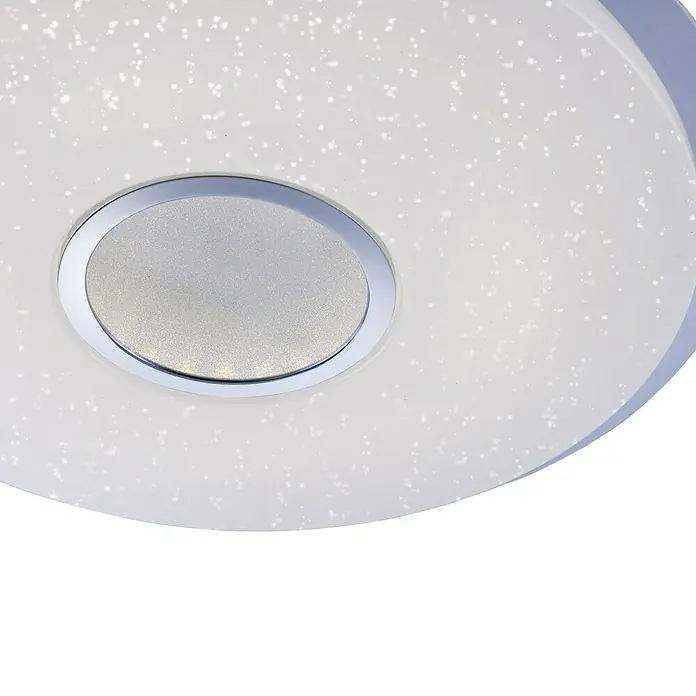 LeuchtenDirekt Plafón LED - 22 W, Ø x Al: 41,6 x 8 cm, Blanco, Blanco cálido