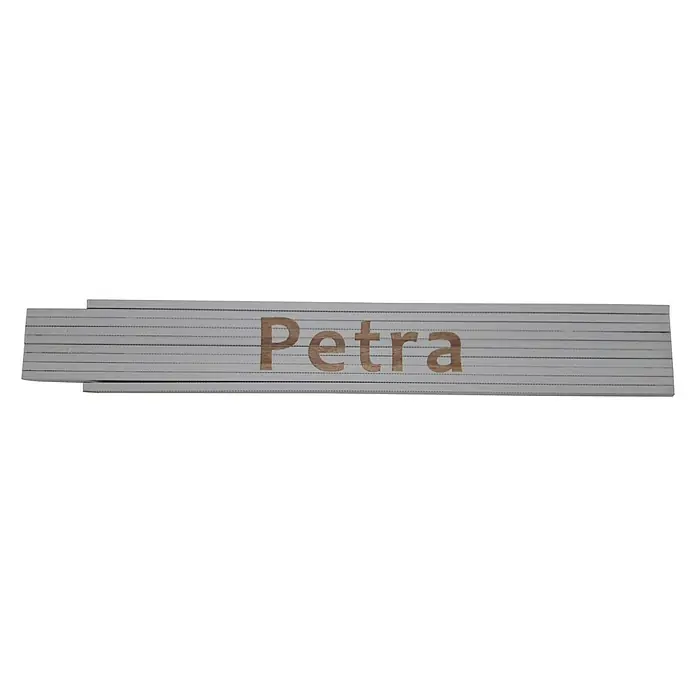 Heka Zollstock - Aufdruck: Petra, Länge: 2 m, Weiß