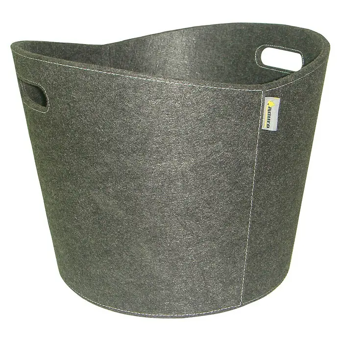 Aduro Holzkorb Proline - Ø x H: 39 x 29,5 cm, Filz, Grau - Ansicht von unten