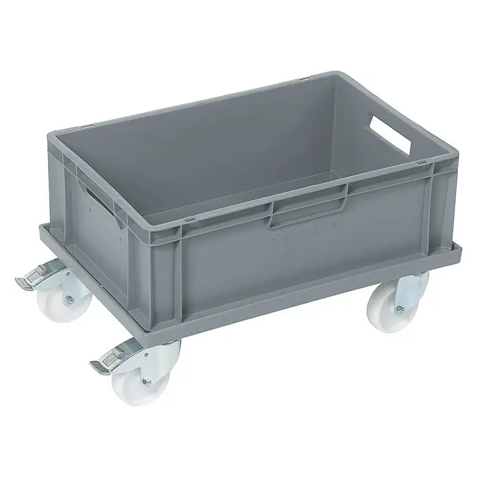 Transportni podložak sa kotačićima za Euro kutije - D x Š: 62 x 42 cm, Nosivost: 250 kg - Pogled sprijeda