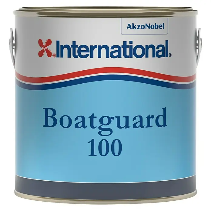 International Selbstpolierendes Antifouling Boatguard 100 - Marineblau, 2,5 l - Vorderansicht