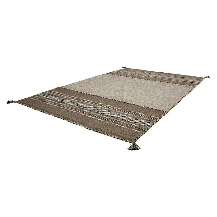 Kayoom Teppich Native - Elfenbein, L x B: 230 x 160 cm, 100% Baumwolle - Ansicht von oben