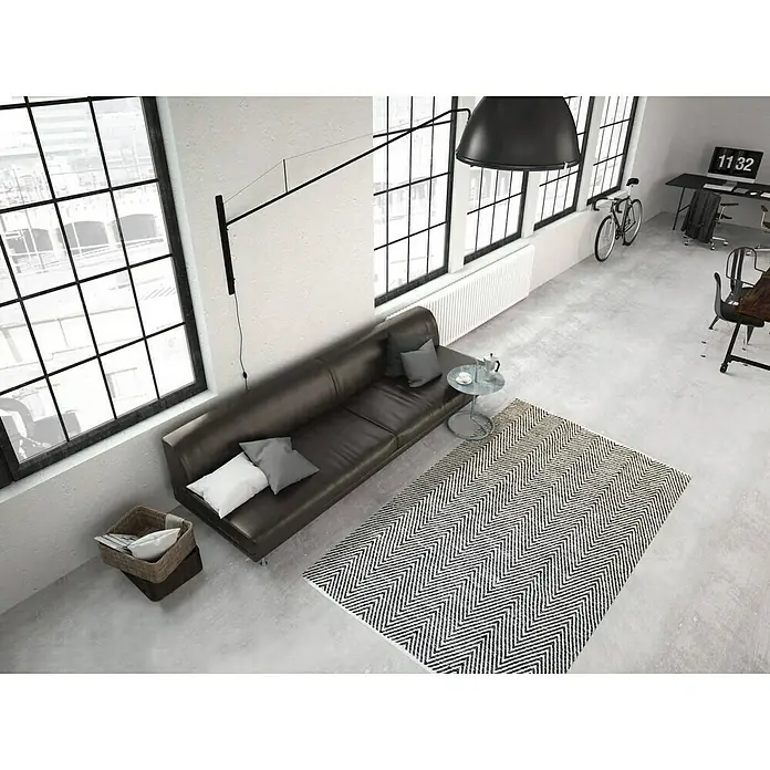 Kayoom Teppich Cocktail 500 - Grau, L x B: 170 x 120 cm, 100% Baumwolle - Stimmungsaufnahme