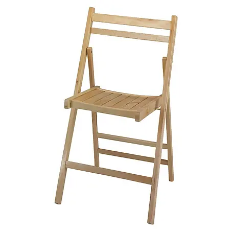 Silla plegable de madera maciza