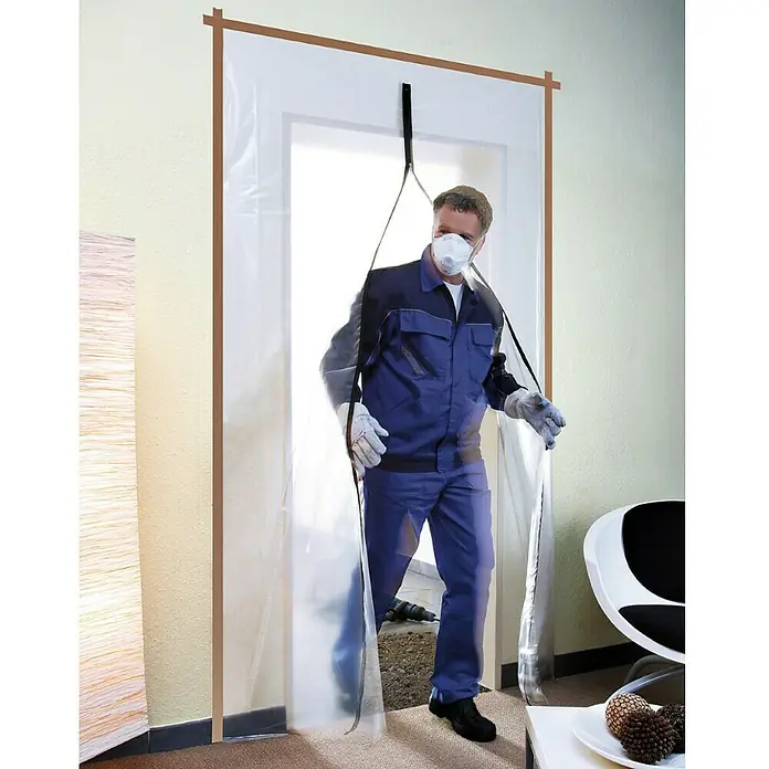 Wolfcraft Staubschutztür - L x B: 220 x 125 cm, 3 -tlg.