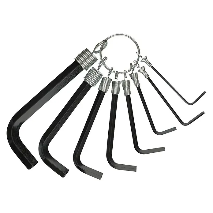 Set de llaves Allen - 8 pzs., Ancho de llave: 2 - 10 mm, Negro