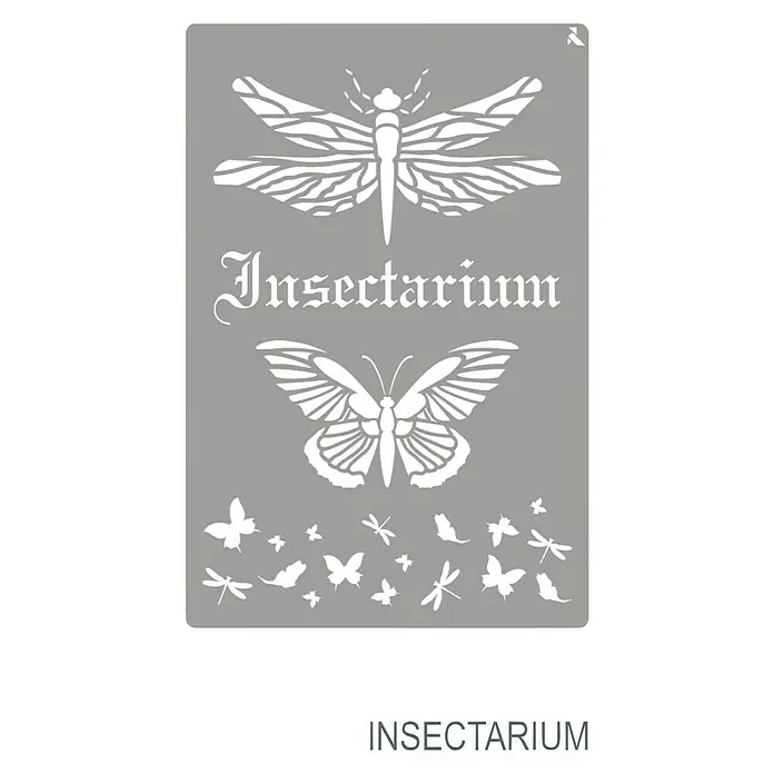 La Pajarita Plantilla decorativa Stencil Insectarium - Insectos, 20 x 30 cm, Plástico