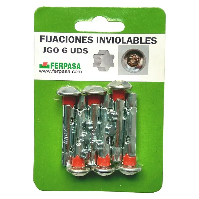 Kit de fijación - 6 ud., Apto para: Vallas de parking