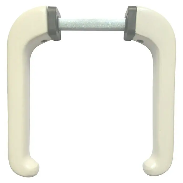 Manilla para ventana - L x An x Al: 12 x 1,5 x 3,5 cm, 1 par, Blanco