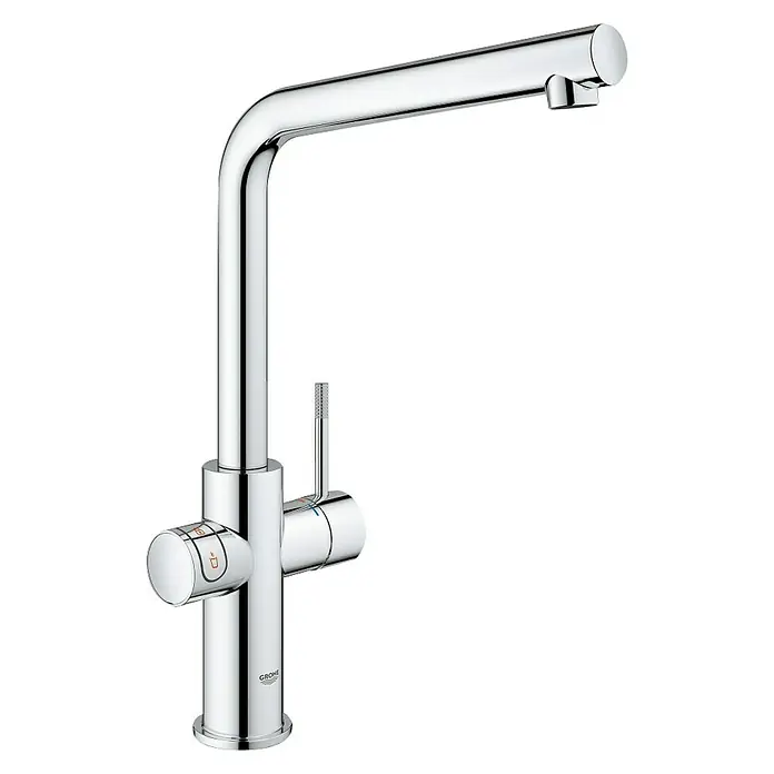 Grohe Spültischarmatur Red II Duo - L-Auslauf, Boiler: Größe L, Chrom - Vorderansicht