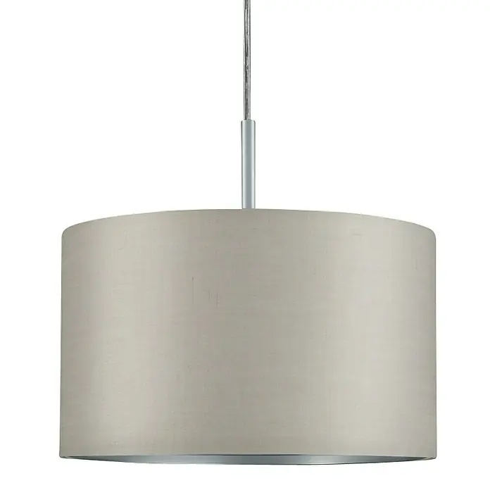 Paulmann DecoSystems Lampenschirm Tessa - Durchmesser: 25 cm, Hellgrau, Textil, Form: Rund - Vorderansicht