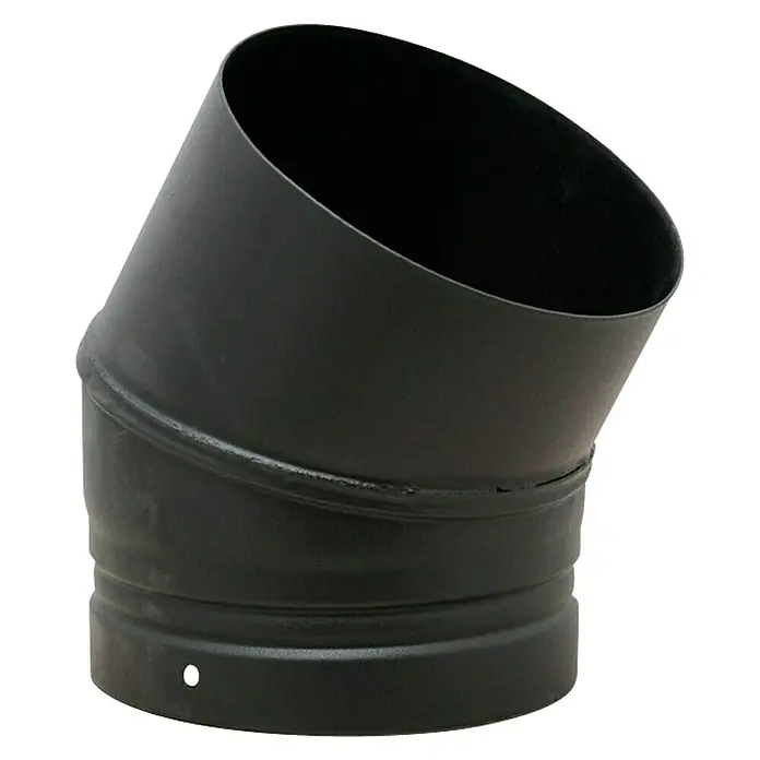 Codo para tubos esmaltado - 110 mm, 45 °, Esmaltado, Negro