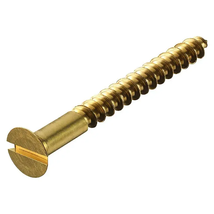 Stabilit Holzschraube - Ø x L: 4 x 30 mm, Vermessingt, 80 Stk., Senkkopf, Schlitz - Ansicht von oben
