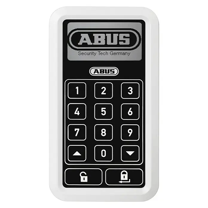 Abus HomeTec Pro Funk-Tastatur CFT3000 W - 29 x 78 x 142 mm, Passend für: Abus HomeTec Pro Funk-Türschlossantrieb CFA3000 S/W, Weiß - Vorderansicht