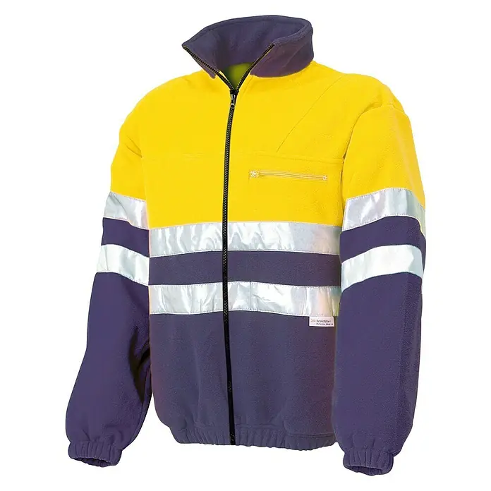 Industrial Starter Chaqueta polar de alta visibilidad - L, Azul/Amarillo - Vista frontal