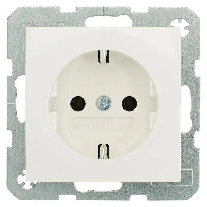 Berker S.1 Steckdose Schuko - 1-fach, Polarweiß, Unterputz, Kunststoff