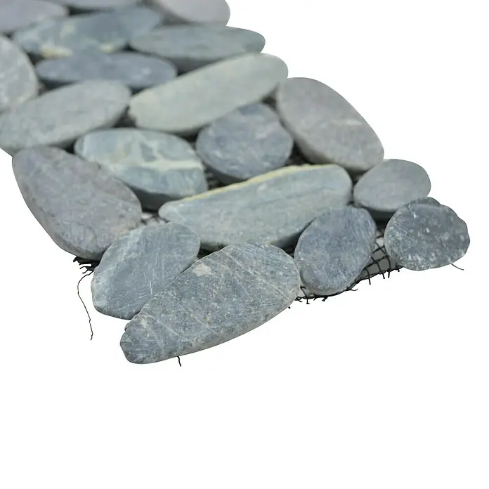 Fliesenbordüre Kiesel BO IN24KS - 30 x 10 cm, Schwarz, Matt - Detailaufnahme