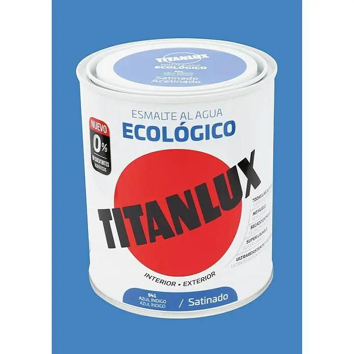 Titanlux Esmalte de color Eco - Azul índigo, 750 ml, Satinado