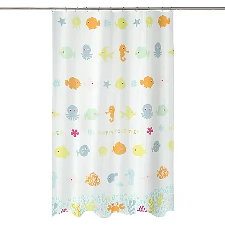 Spirella  Cortina de baño textil Happy Fish