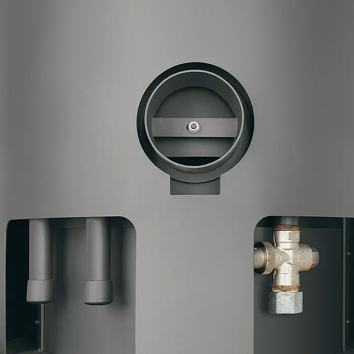 Justus Wasserführender Kaminofen Faro Aqua 2.0 - 8,5 kW, Raumheizvermögen: 200 m³, Verkleidung: Speckstein, Schwarz - Detailaufnahme