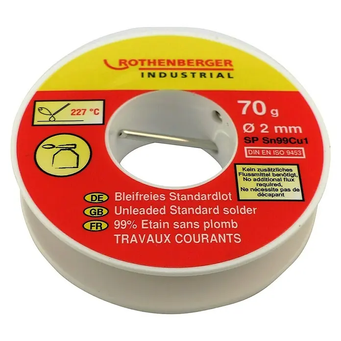 Rothenberger Industrial Standardlot - Durchmesser: 2 mm, 70 g - Vorderansicht