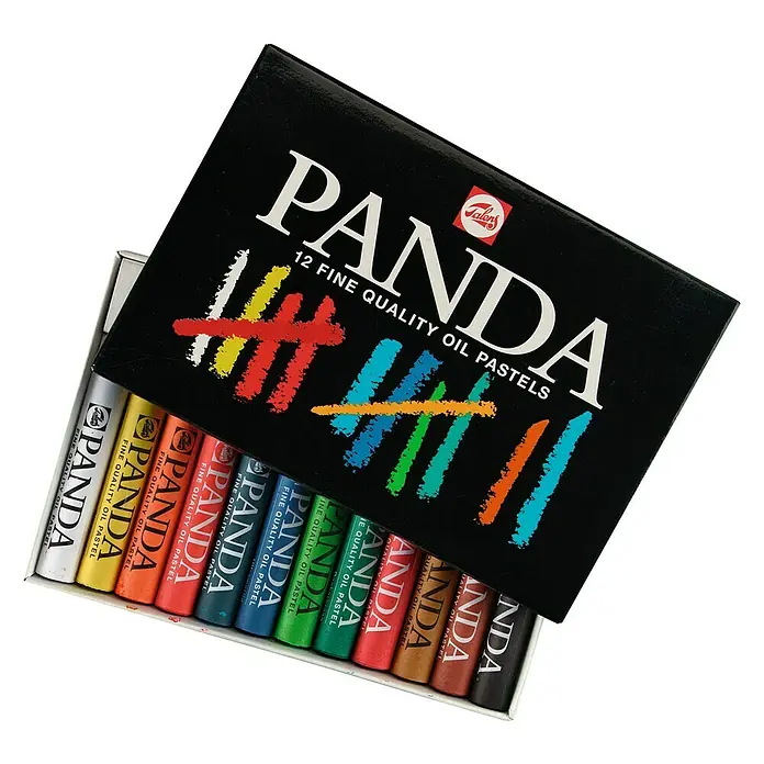 Talens Set de tizas pastel al óleo Panda - Multicolor, Con gran capacidad de cobertura