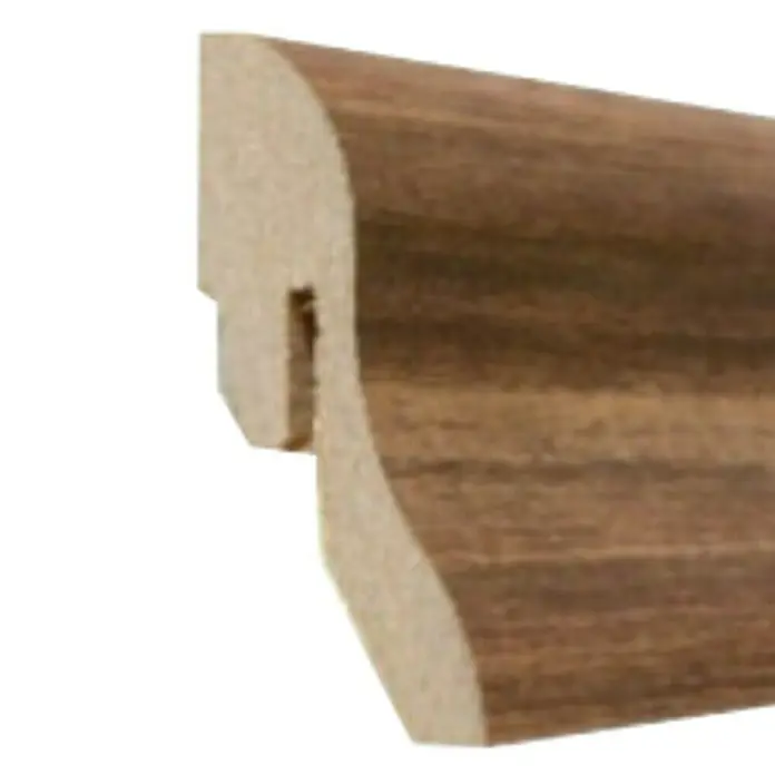 Amco Sockelleiste Clip-Technik - Nussbaum Antik, L x B x H: 2,5 m x 23 mm x 40 mm, Foliert
