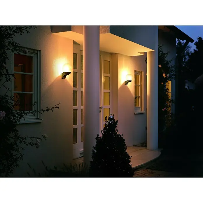 Steinel Sensor-Außenwandleuchte L 585 S - 60 W, 22,8 x 21,5 x 30,7 cm, Anthrazit, IP44 - Vorderansicht