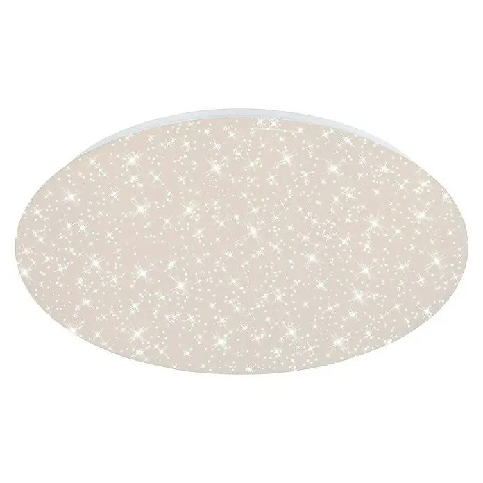 Briloner LED-Deckenleuchte rund Sterne - 40 W, Ø x H: 495 mm x 9,6 cm, Weiß, Warmweiß