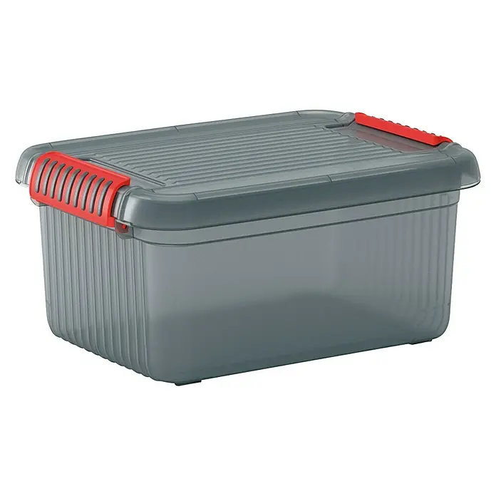 KIS Aufbewahrungsbox K-Latch S - L x B x H: 39 x 29 x 18 cm, Grau, Orange, Kunststoff