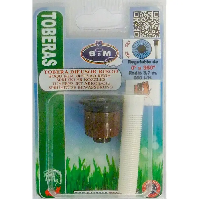 Difusor de riego Tobera regulador - 1 ud., 3,65 m², Formas de riego: 360°
