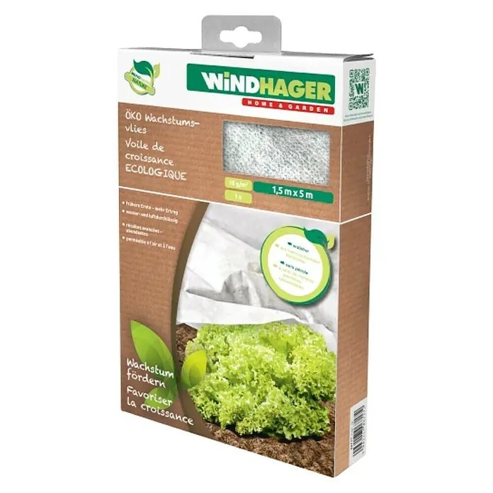 Windhager Frühbeetvlies Öko - L x B: 5 x 1,5 m, Weiß