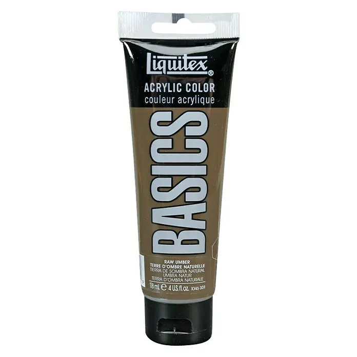 Liquitex Basics Acrylfarbe - Farbe: Umbra Natur, 118 ml, Tube - Vorderansicht