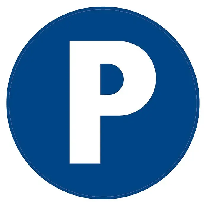 Pickup Znak obveze - Motiv: Privatno parkirno mjesto, Promjer: 30 cm - Pogled s gornje strane