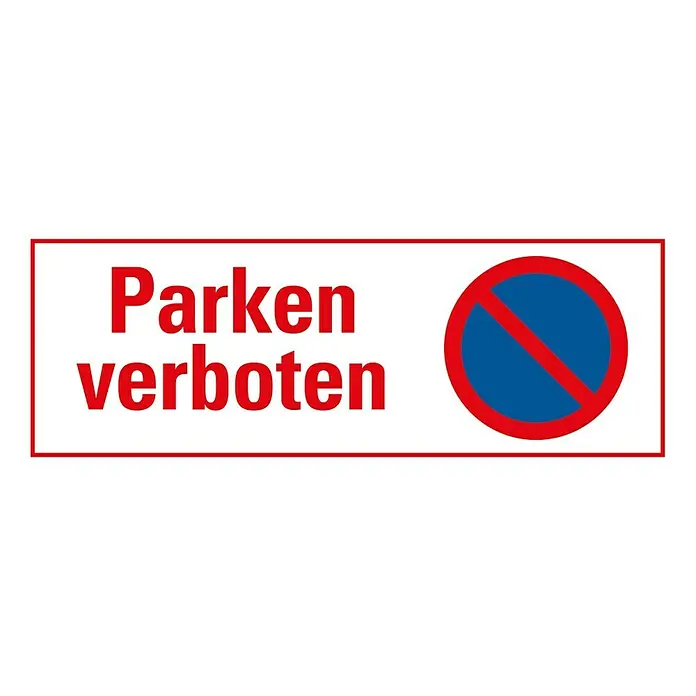 Pickup Verbotsschild - Motiv: Parken verboten, L x B: 33 x 12 cm