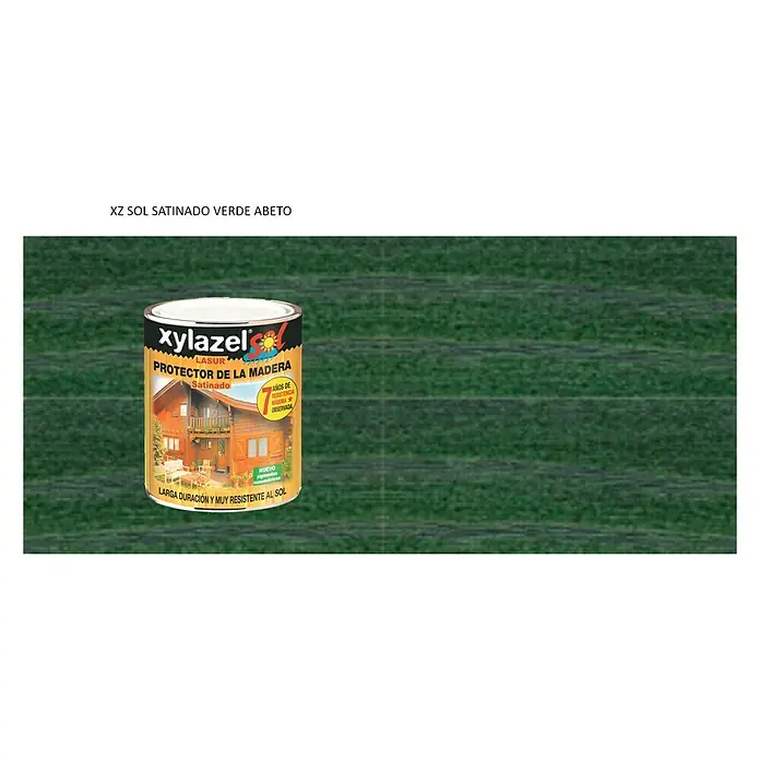 Xylazel Protección para madera lasur Sol - Verde abeto, 2,5 l, Satinado