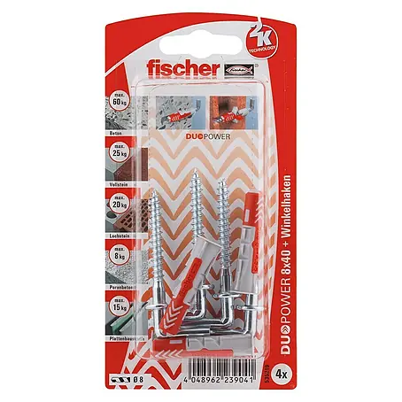 Fischer Duopower Dübel-Set 8 x 40 WH