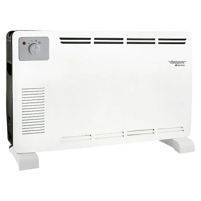 Convector Style - 2.000 W, Blanco/Negro, 14,8 x 72,8 x 47 cm