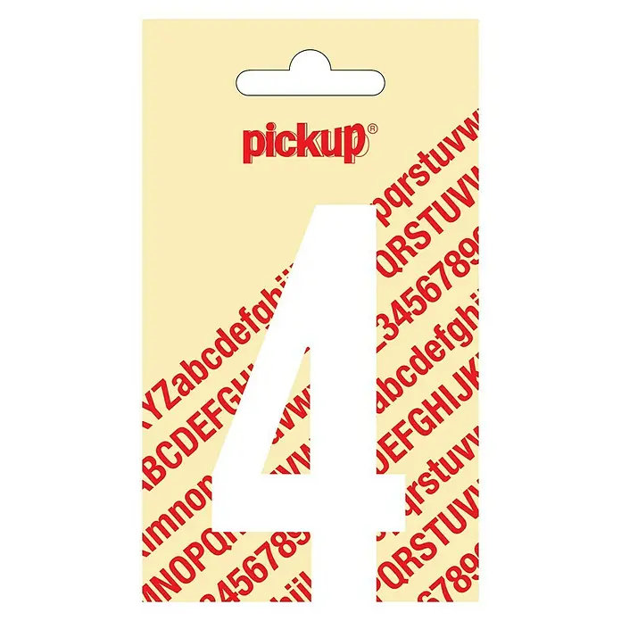 Pickup Naljepnica - Motiv: 4, Bijele boje, Visina: 90 mm