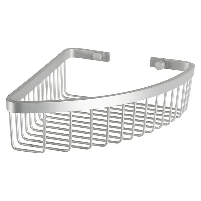 Tatay Cesta de baño angular Ice - 18 x 22 x 6,5 cm, Plateado