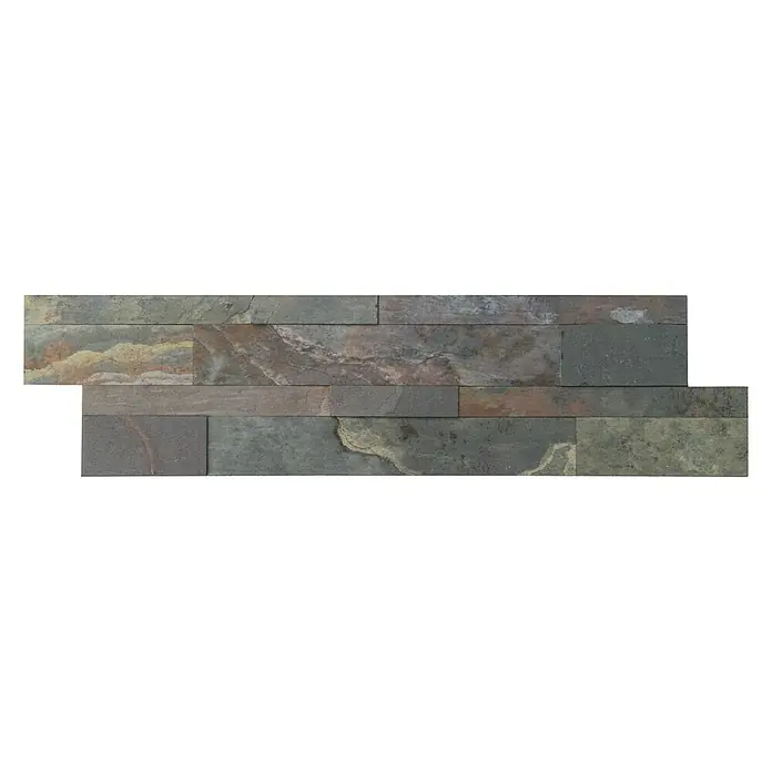 Selbstklebemosaik - 60 x 15 cm, Naturstein, Basaltgrau - Vorderansicht