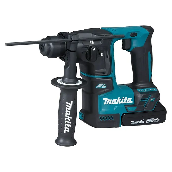 Makita Akku-Bohrhammer DHR171RAJ - 18 V, 2 Akkus, 2 Ah, Leerlaufdrehzahl: 0 U/min - 680 U/min - Vorderansicht