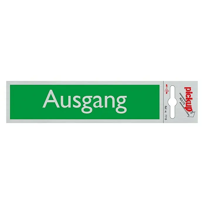 Pickup Aufkleber - Motiv: Ausgang, L x B: 165 x 44 mm - Draufsicht