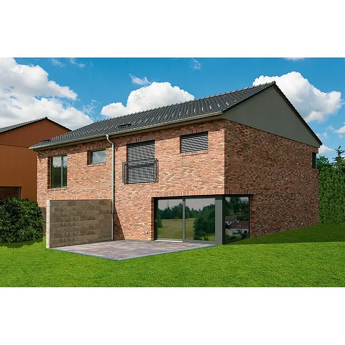 Dekorativna kutna obloga - D x Š x V: 9,3 x 21 x 6,5 cm, Crvene boje, Izgled kamena