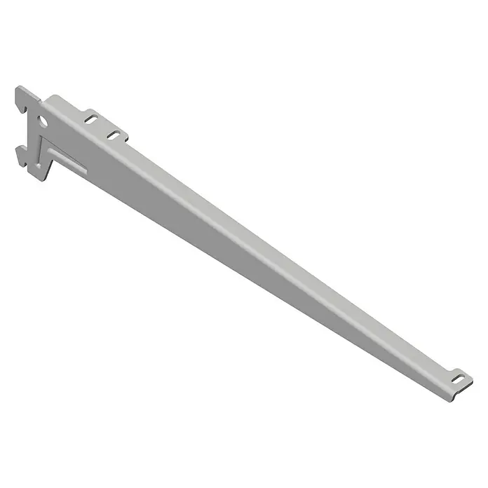 Element System Kutni nosač polica - Duljina: 38 cm, Bijelo-aluminij, Opteretivost: 55 kg, 1 par