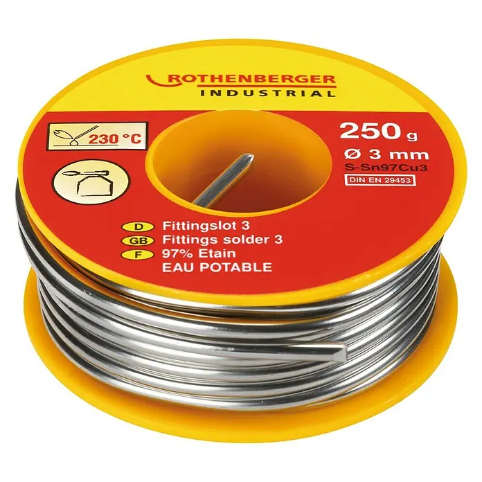 Rothenberger Industrial Žica za lemljenje 3 Sn97Cu3 - Promjer: 3 mm, 250 g