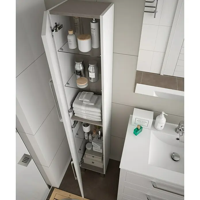 Columna Laredo - L x An x Al: 24 x 30 x 182 cm, Blanco