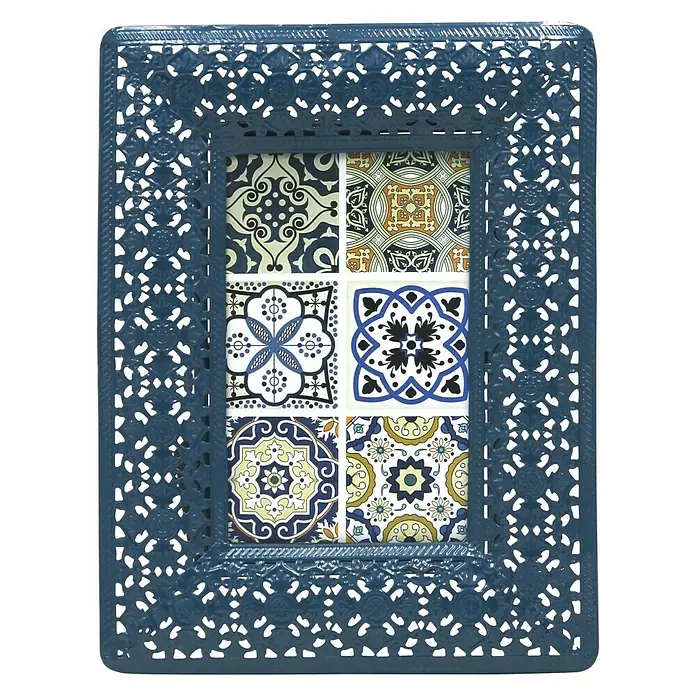 Marco para fotos Batik - Azul, Metal
